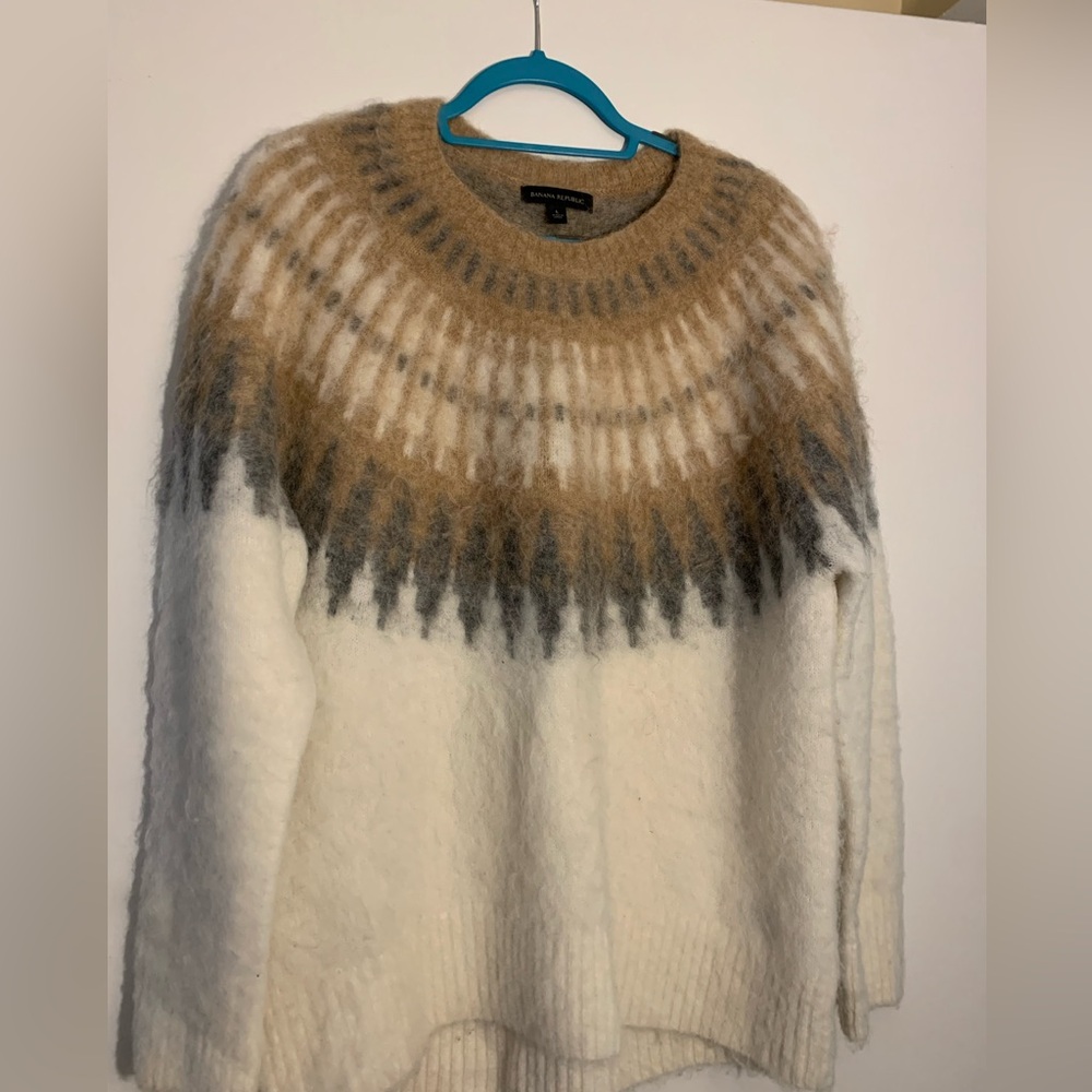 Fluffy oversized sweater.  Gorgeous and cozy.